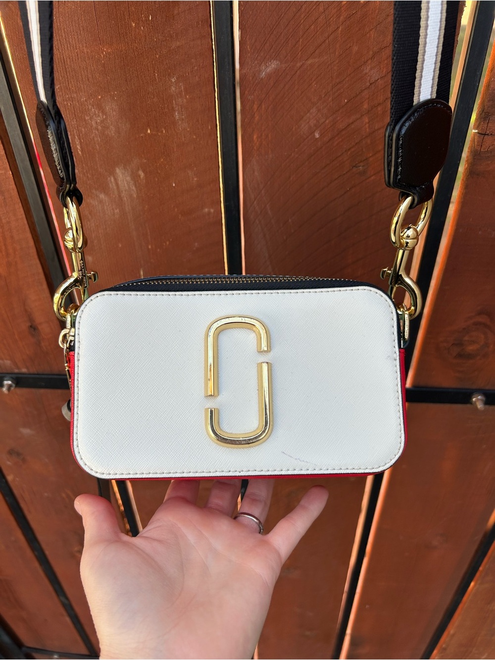 MARC JACOBS SNAPSHOT camera bag porcelain multi